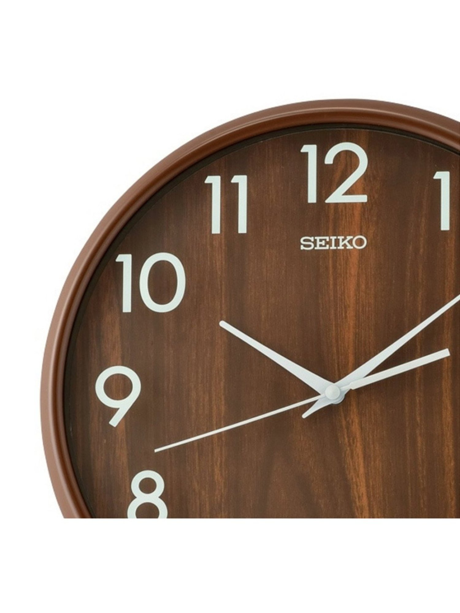 SEIKO classic black plastic wall clock with sweep movement