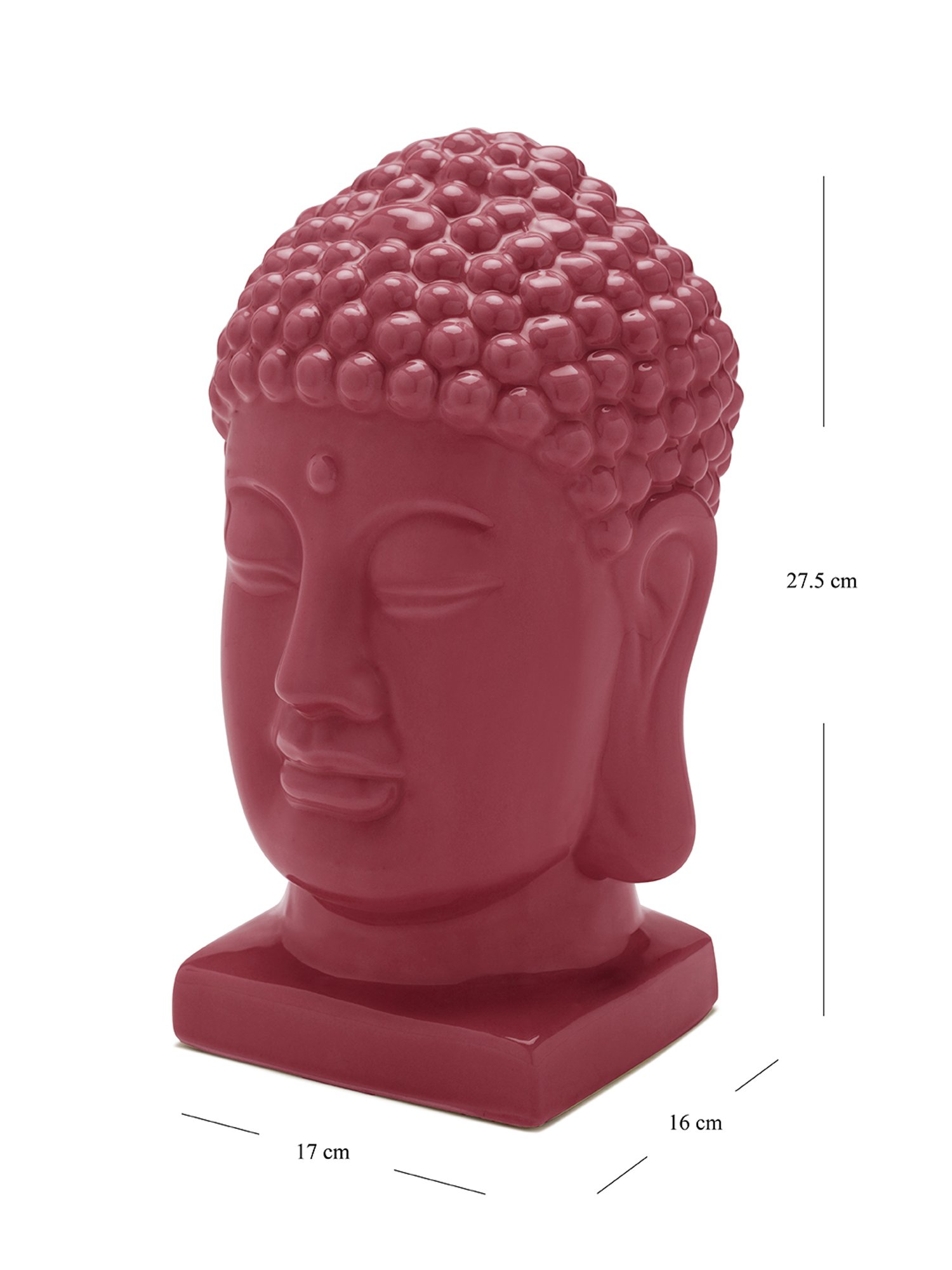 Pure Home and Living Red Ceramic Textured Sculptures and Figurines