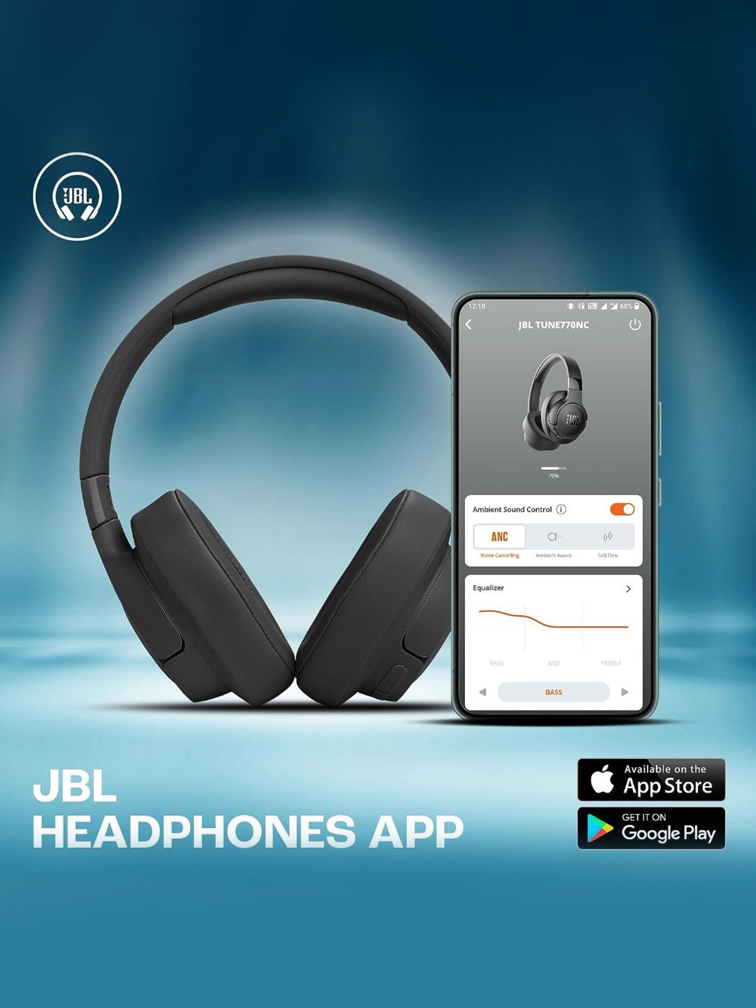 Major IV On Ear Wireless Bluetooth Headphone with Microphone (Black, True Wireless)