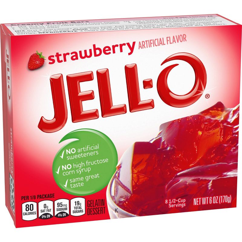 JELL-O Gelatin Strawberry - 6oz