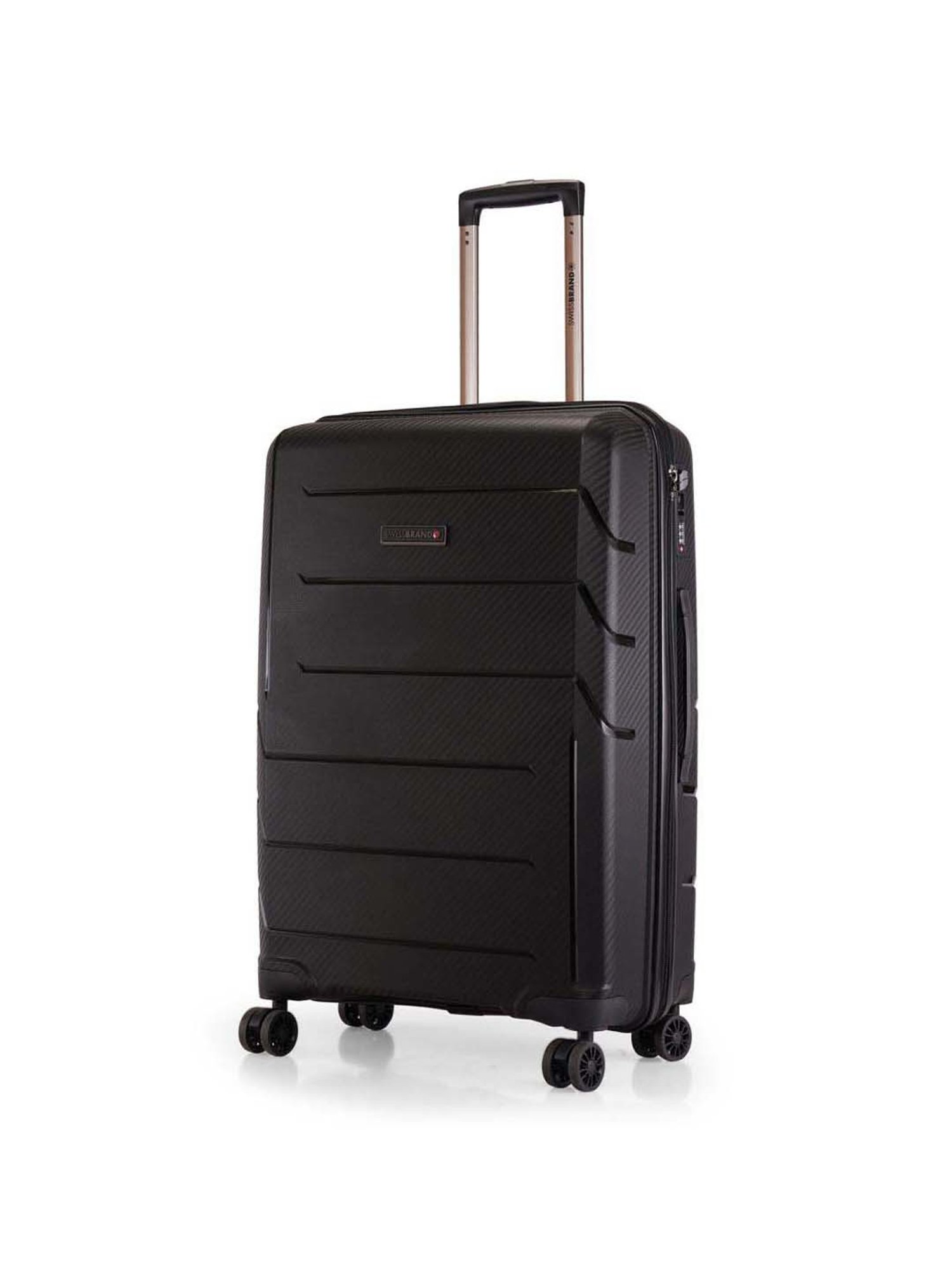 Swiss Brand Matterhorn Black Medium Hard Trolley Bag - 25 cm