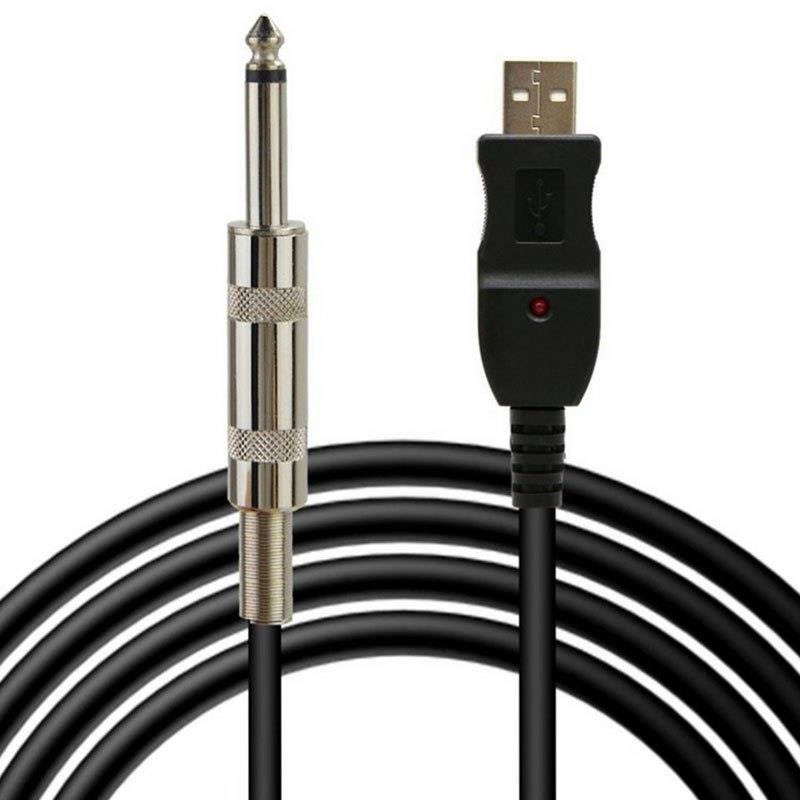 3M Guitar to PC USB Recording Cable Lead Adaptor Converter Connection Interface 6.5mm