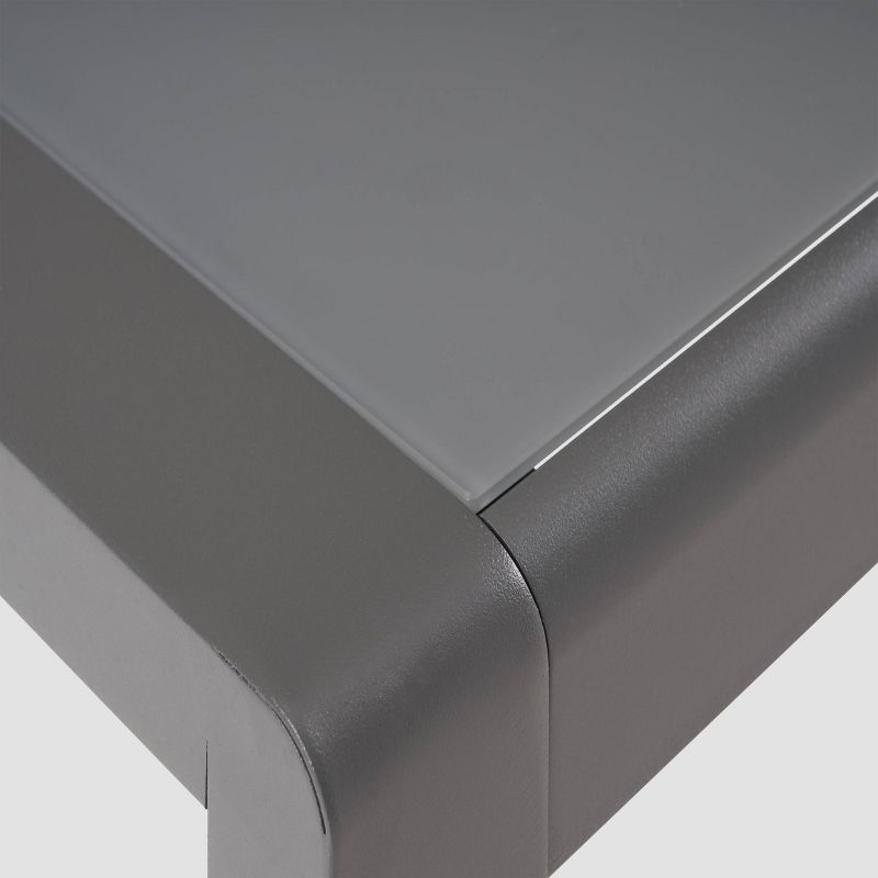 Cape Coral 3pc Metal Patio Sofa Set with Cushions - Gray/Dark Gray - Christopher Knight Home