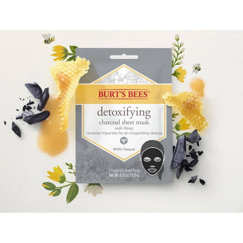 Burt's Bees Detoxifying Charcoal Sheet Face Mask - 1ct - 0.33oz