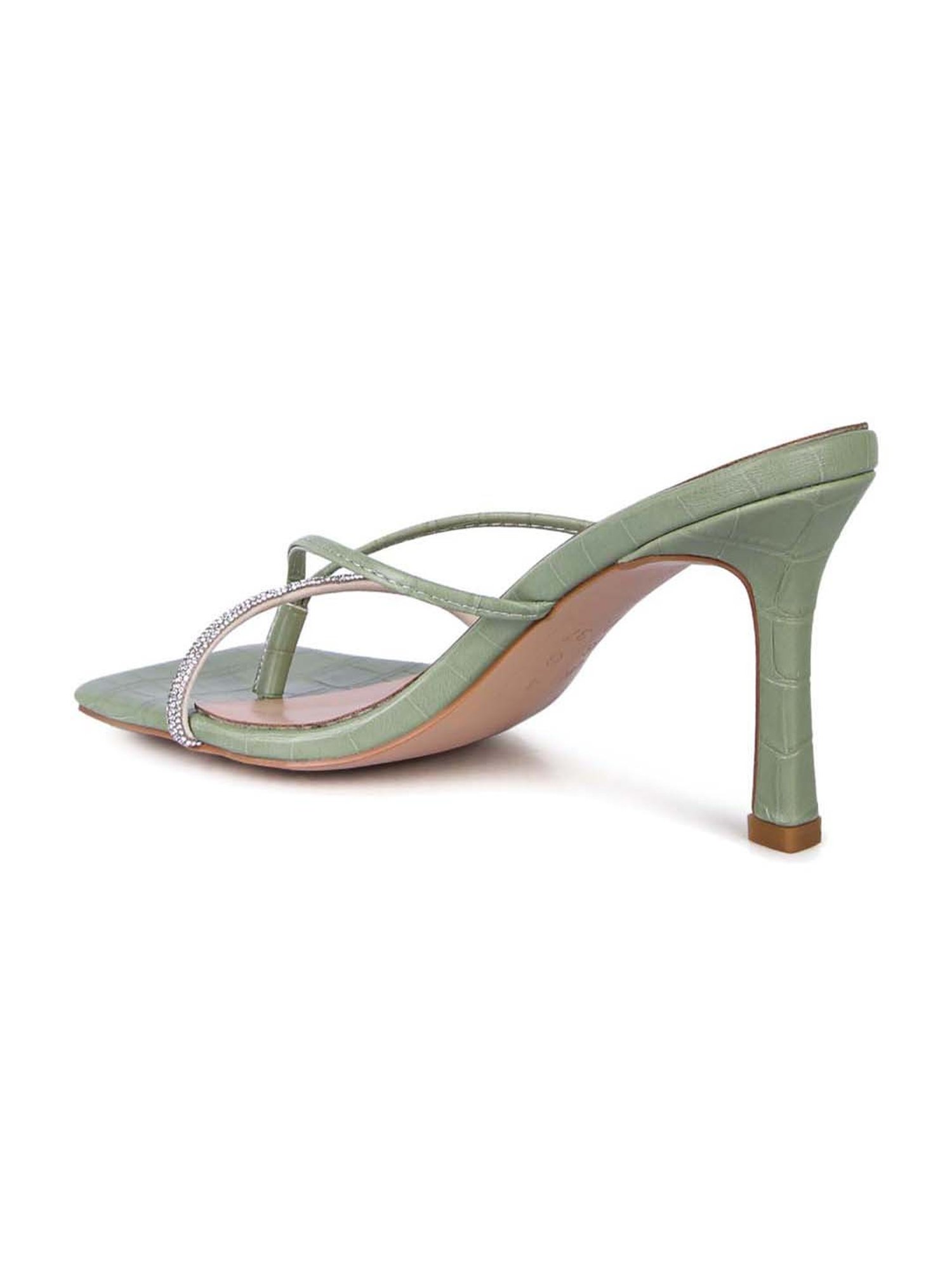 London Rag Women's Mint Thong Stilettos