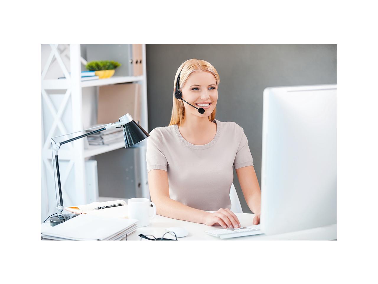 Ackmioxy USB Telephone Headset with Microphone Computer PC Headset Business Headphone for Skype Chat, Link, Online Learing, Conference Calls, Voice Chat, Softphones Call, Gaming etc for PC Laptops