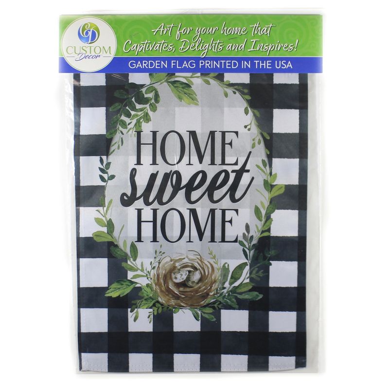 Home & Garden 17.75" Gingham Home Flag Printed In The Usa Custom Decor  -  Flags