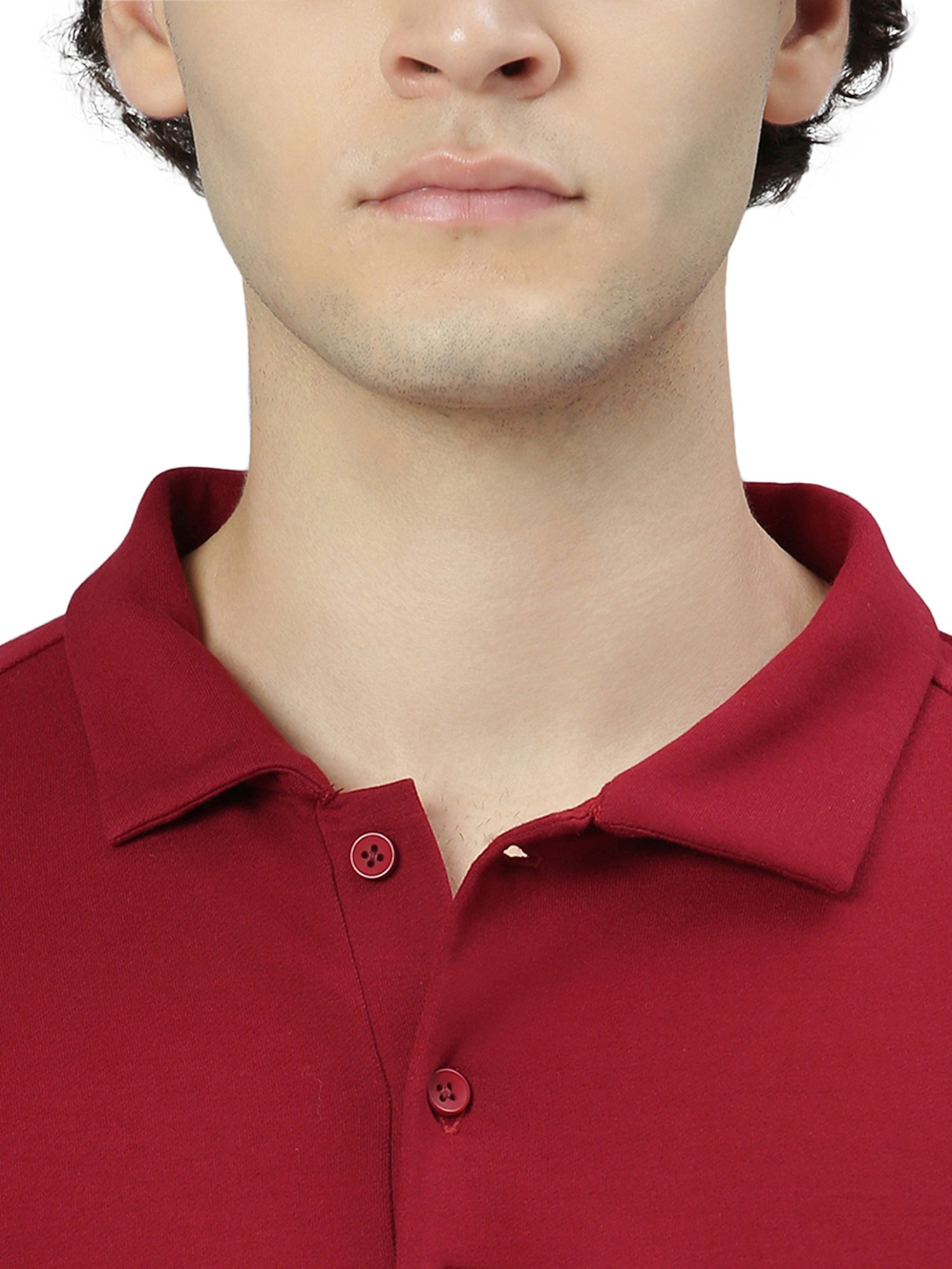 Slowave Maroon Regular Fit Polo T-Shirt