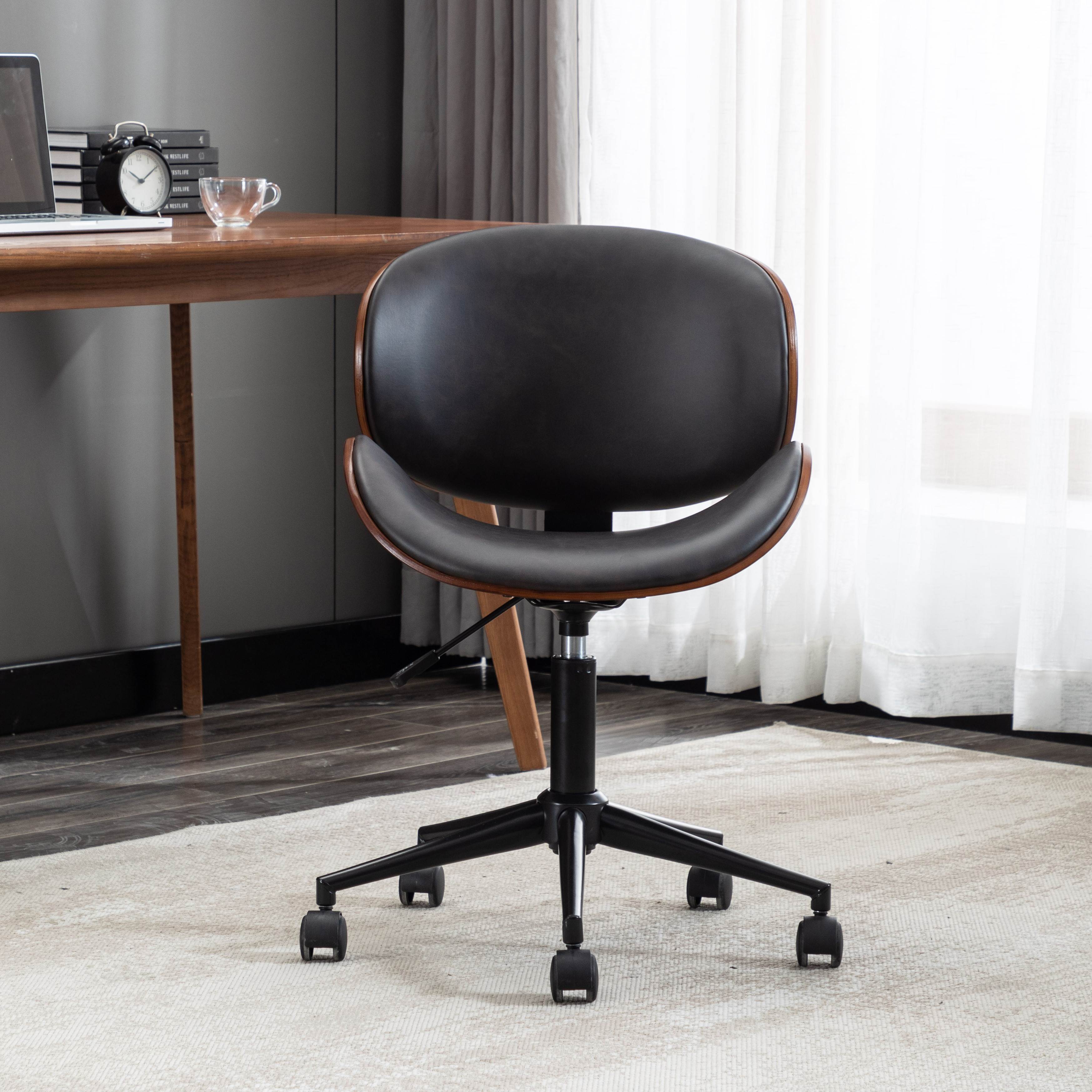 Bentwood Adjustable Office Chair With Wheels