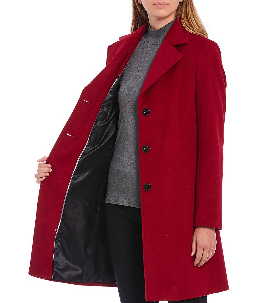 Kenneth Cole New York Short Water-Resistant Stand Collar Hooded Long Sleeve Chevron Puffer Jacket