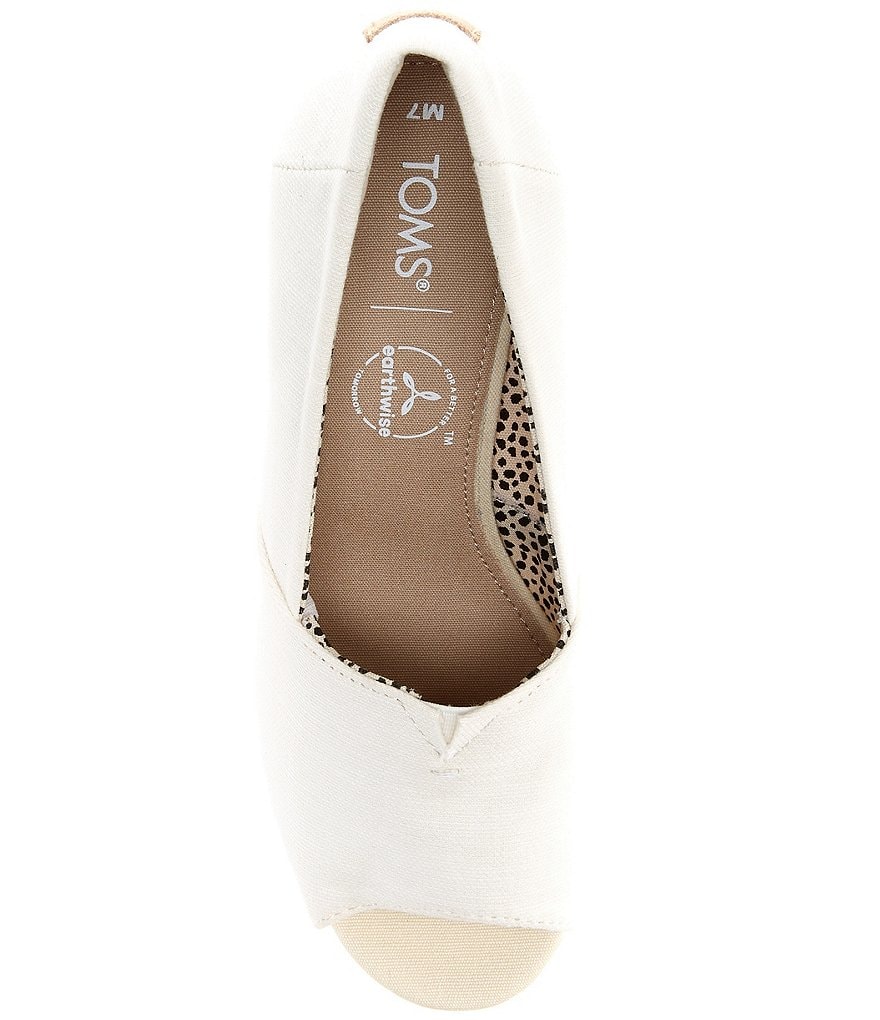 TOMS Michelle Peep Toe Cork Wedges