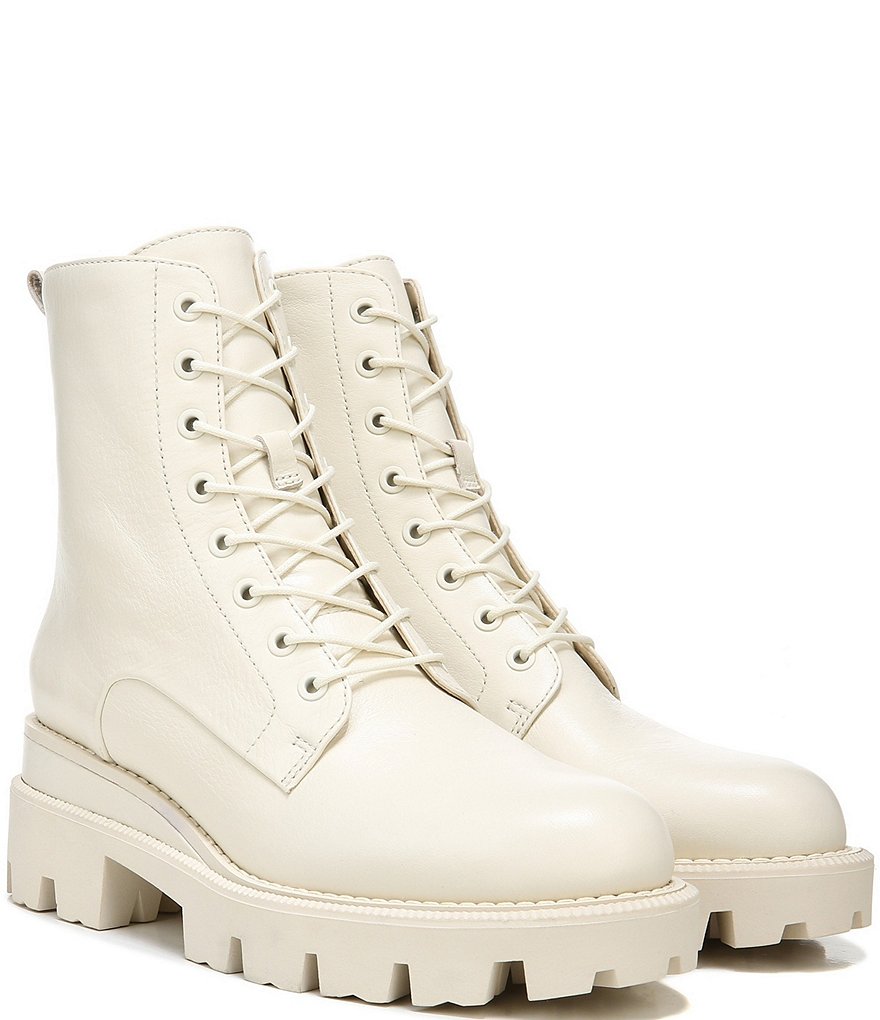 Sam Edelman Garret Lug Sole Waterproof Leather Combat Booties