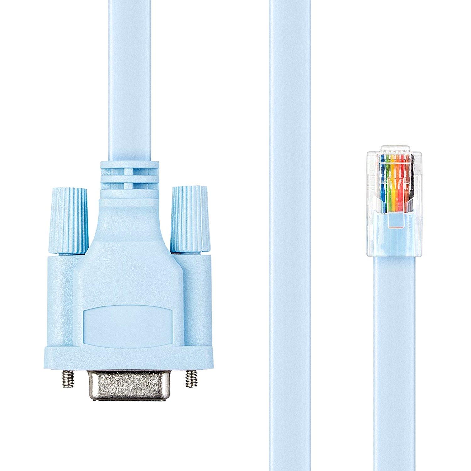 Cisco 72-3383-01 6ft Rollover Console Cable DB9 Female To RJ45 Male