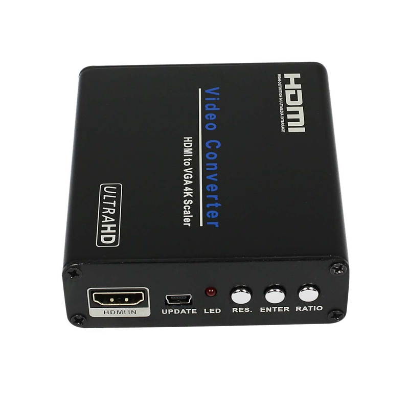 Hdmi to Vga 4K Scaler Audio Hdmi Input to Vga Output 3.5mm 4Kx2K 1080P Stereo Audio Converter EU Plug