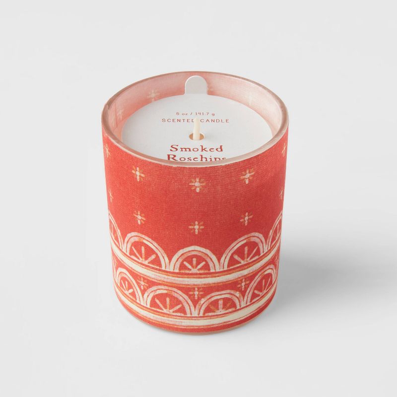 5oz Global Paper Wrapped Glass Smoked Rosehips Candle - Opalhouse™