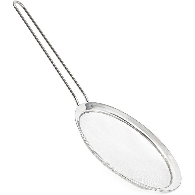 Set of 3 Juvale Skimmer Spoon, Stainless Steel Fine Mesh Sieve Ladle for Grease Strainer Cooking Frying Hot Pot in 3 Sizes