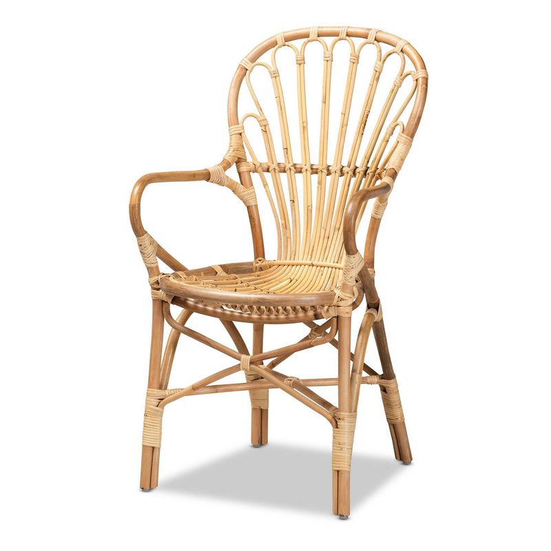 Sheraton Rattan Armchair Natural - Baxton Studio