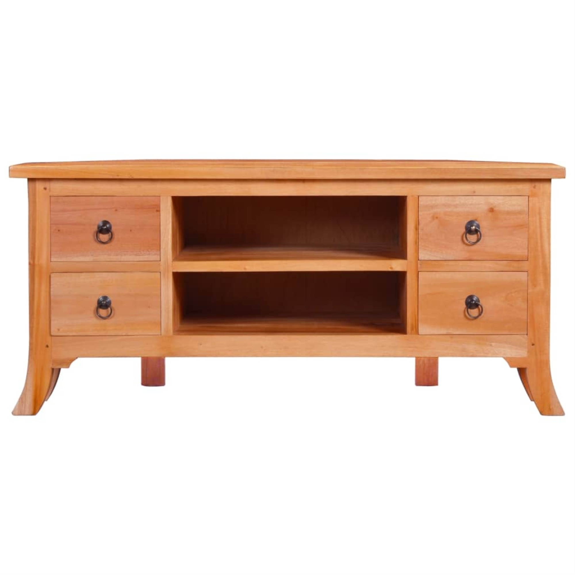 vidaXL Solid Mahogany Wood TV Cabinet Stand Unit Lowboard Hifi Side Cabinet