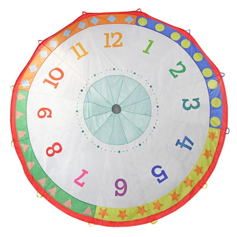 Pacific Play Tents Kids Tick Tock Clock Educational Parachute 12 Ft
