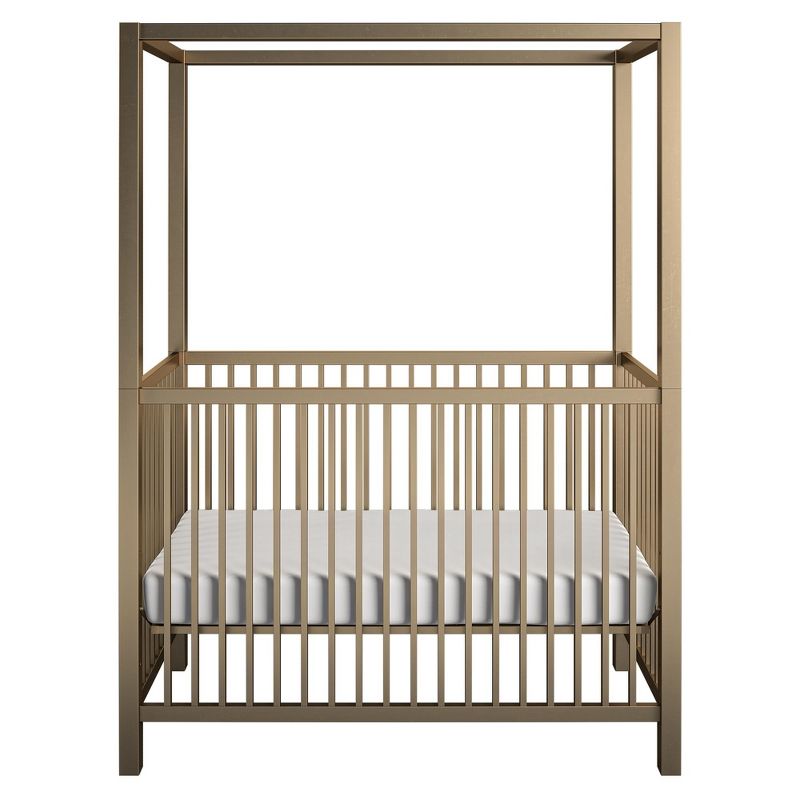 Monarch Hill Haven Metal Canopy Crib, Gold