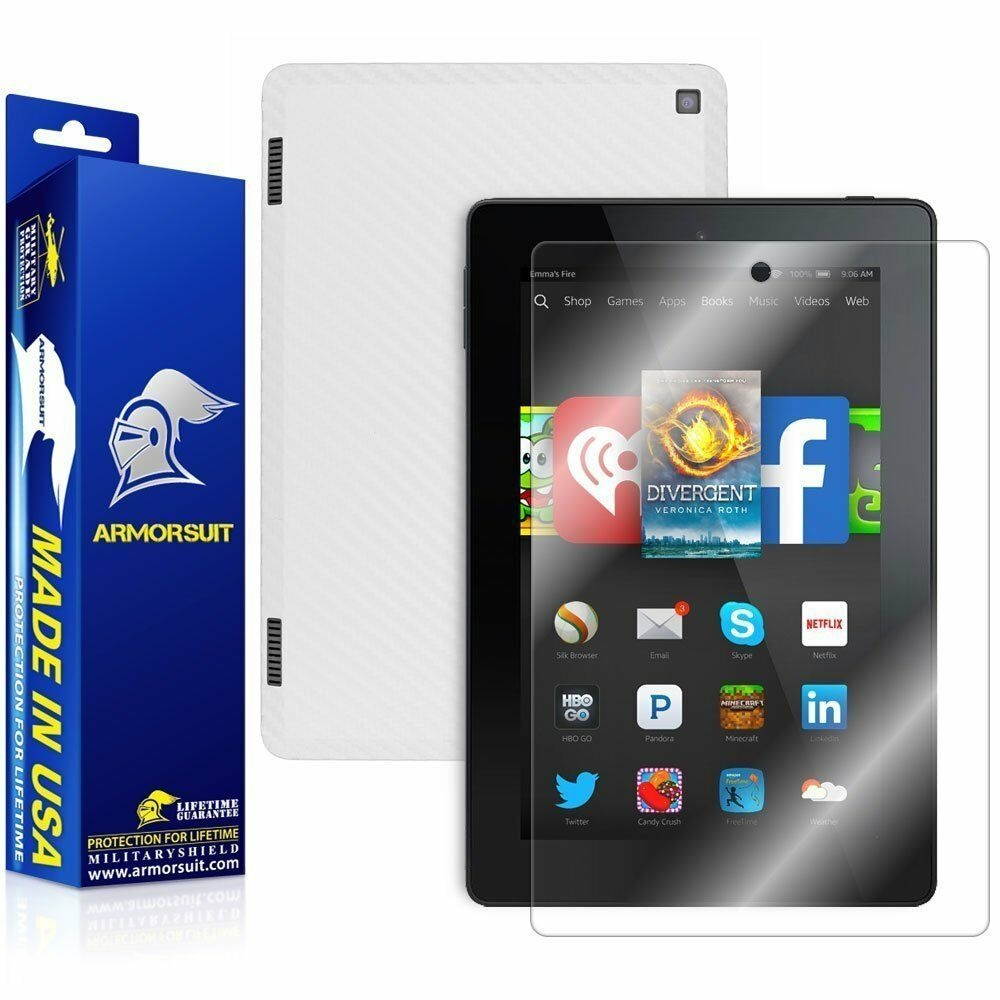 ArmorSuit MilitaryShield Amazon Fire HD 7 (2014) Screen Protector + White Carbon