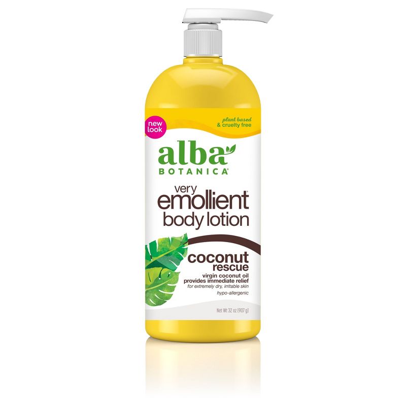 Alba Botanica Very Emollient Coconut Rescue Moisturizing Lotion - 32oz