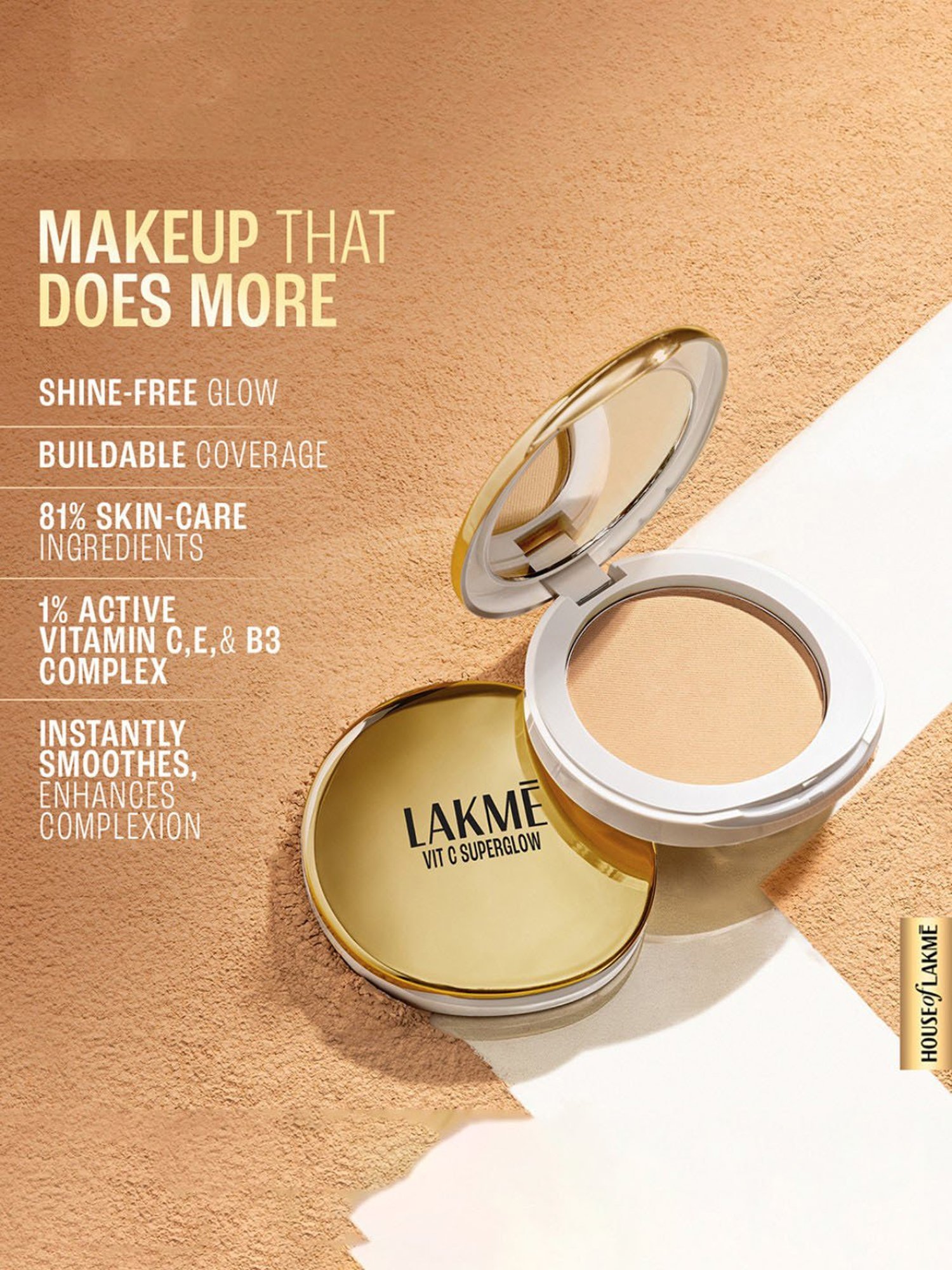 Lakme Vit C Superglow Compact Beige 24 - 8 gm