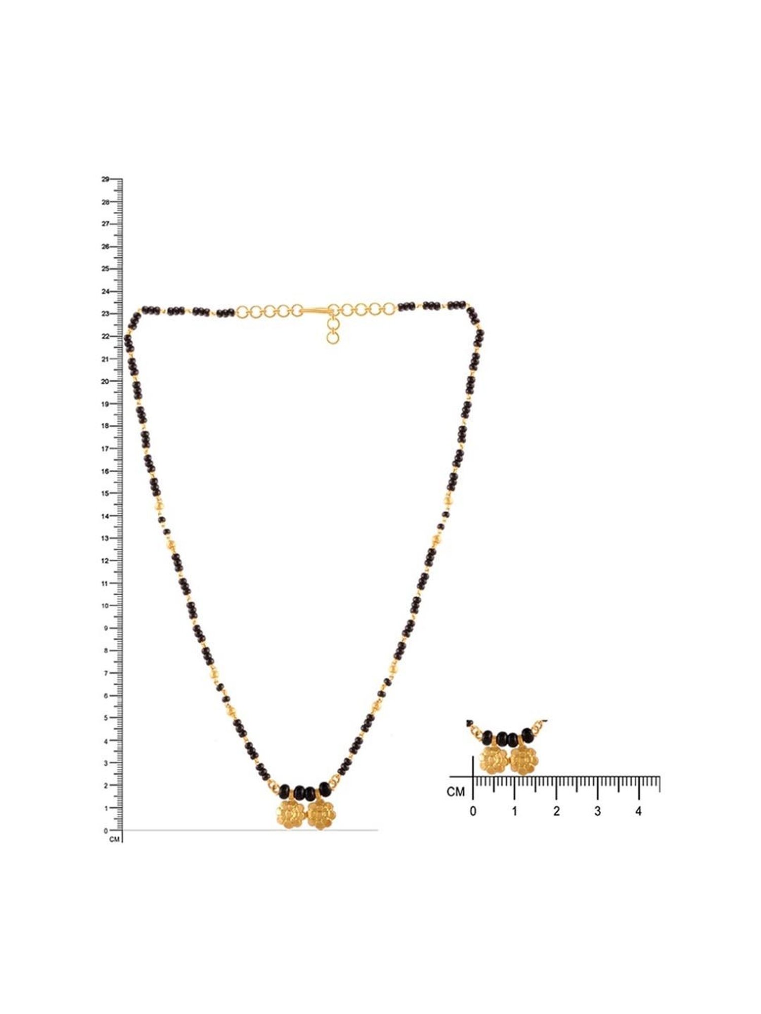 P.N.Gadgil Jewellers Gold Three Layered Orb Mangalsutra For Women