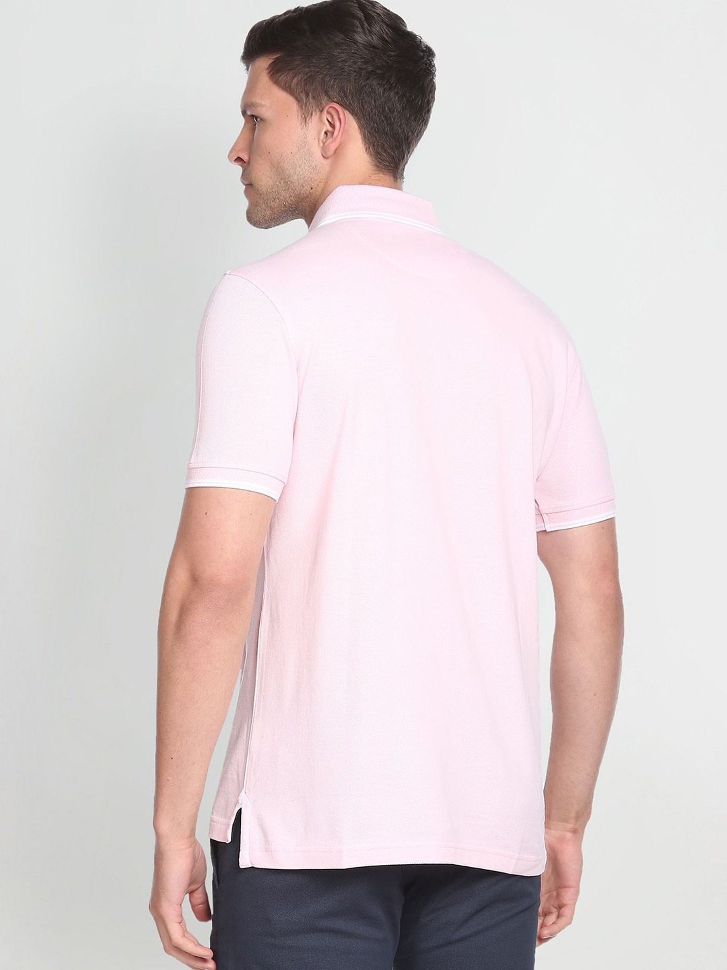 Arrow Sport Pink Cotton Regular Fit Polo T-Shirt