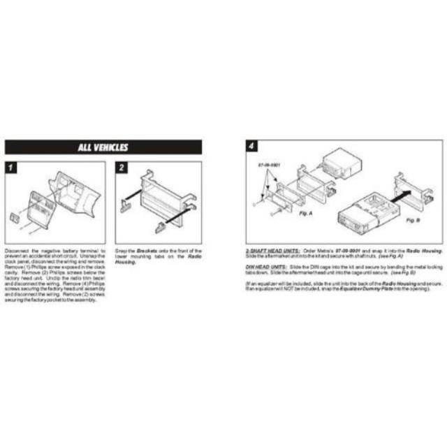 metra 997894 19982002 honda accord indash cd player mounting kit