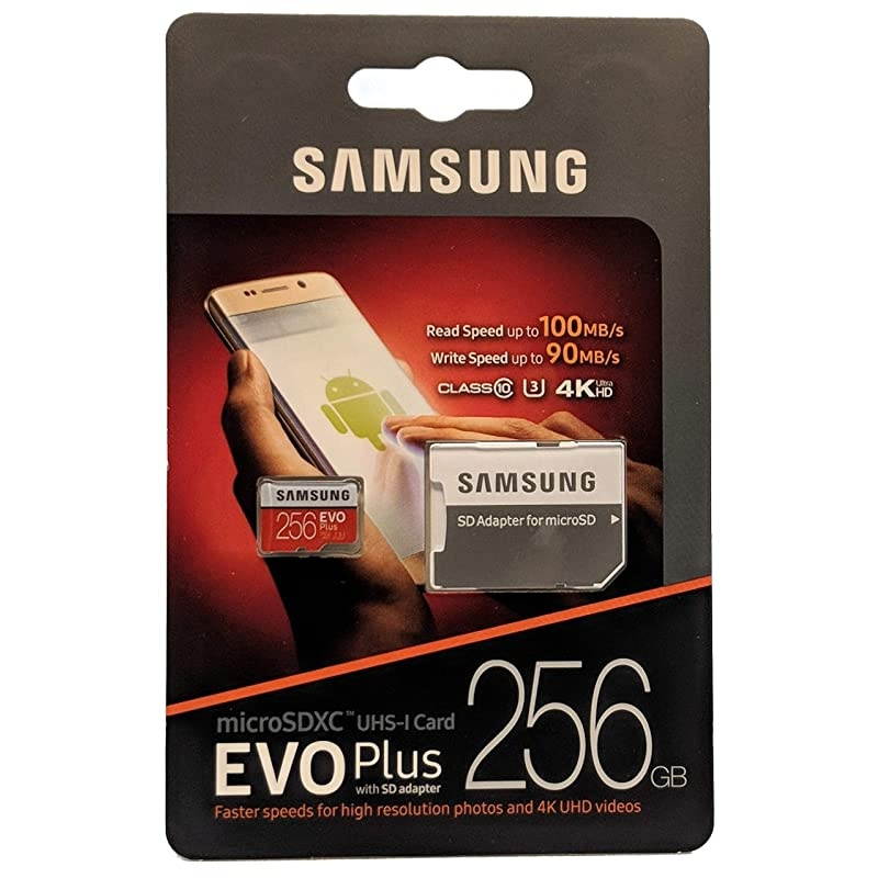 Evo Plus 256GB MicroSD Memory Card (2 Pack) Works with GoPro Hero 8 Black (Hero8), Max 360 UHS-I, U1, Speed Class 10, SDXC (MB-MC256G) Bundle with 1 Everything But Stromboli Micro Card Reader