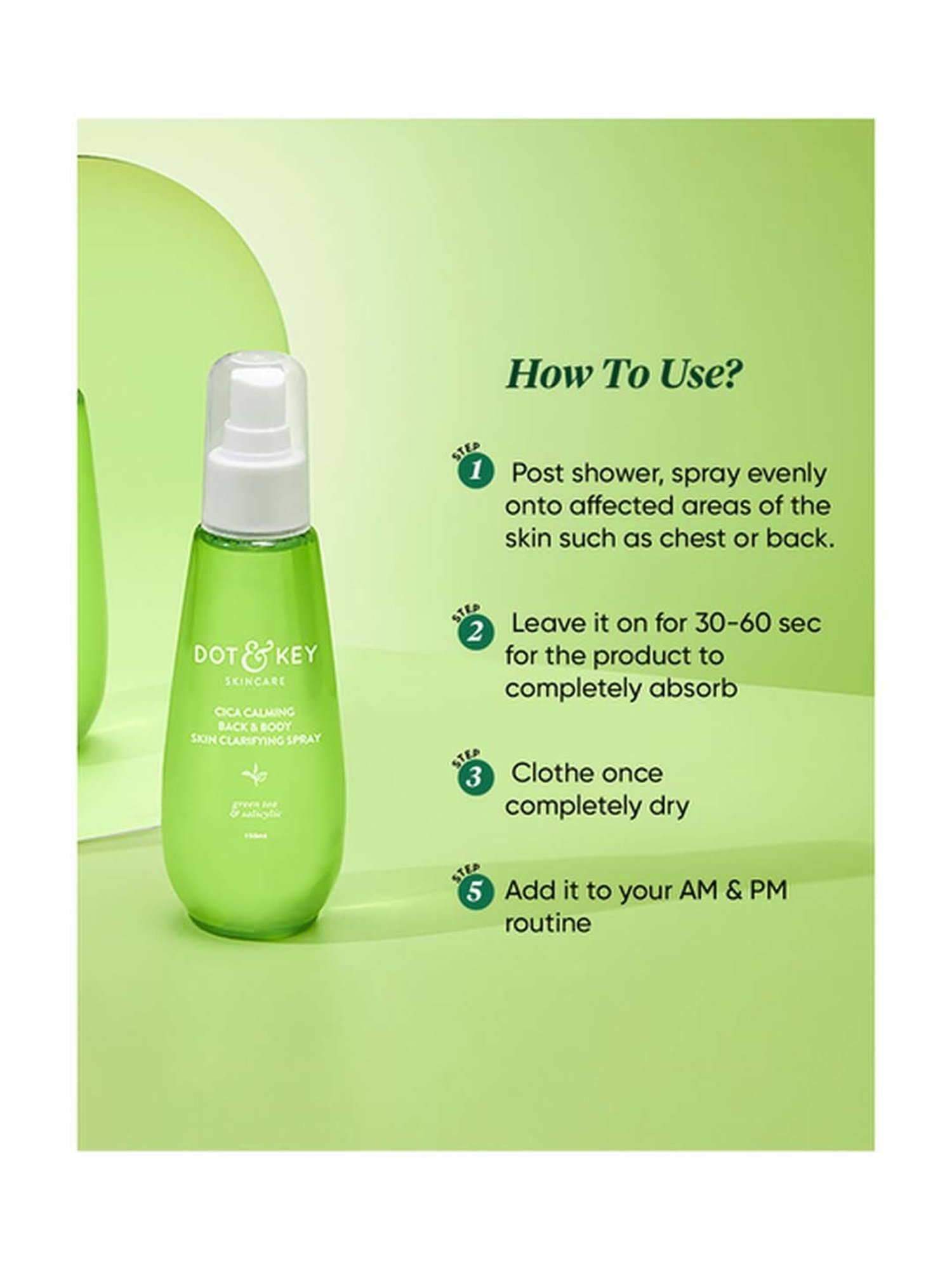 Dot & Key Cica Calming Back and Body Skin Clarifying Spray - 150 ml