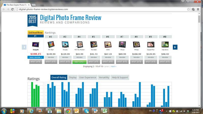 7" Smart WiFi Cloud Digital Photo Frame, touch screen operation, free Cloud storage, real-time photos, Movie, Social Media, Browser, all apps