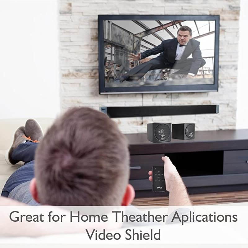 3" Mini Cube Bookshelf Speakers - 100W Small Bookshelf Speakers w/ 3" Paper Cone Driver, 8 Ohm - Passive Audio Book Shelf Speaker Pair For Home Theater Stereo Surround Sound -  Home PCB3BK (Black)