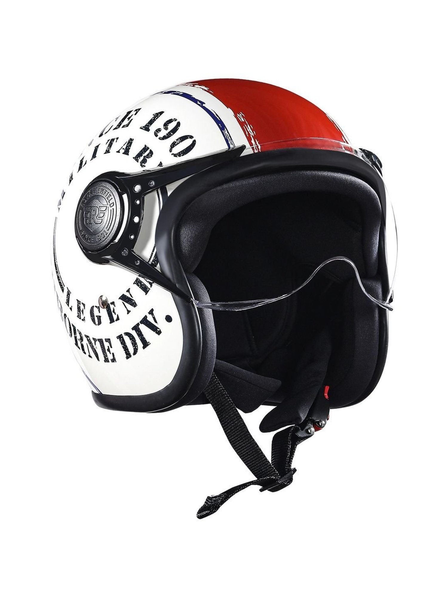 Royal Enfield Off White Printed Medium Helmet