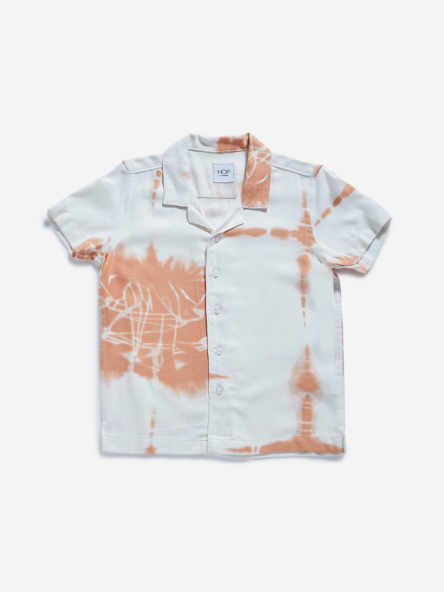 HOP Kids by Westside Dusty Orange Abstract Print Shirt