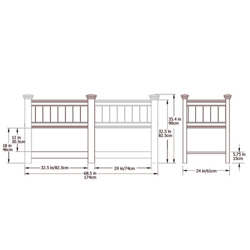 Cambridge Rectangular Extension Only - White - Vita