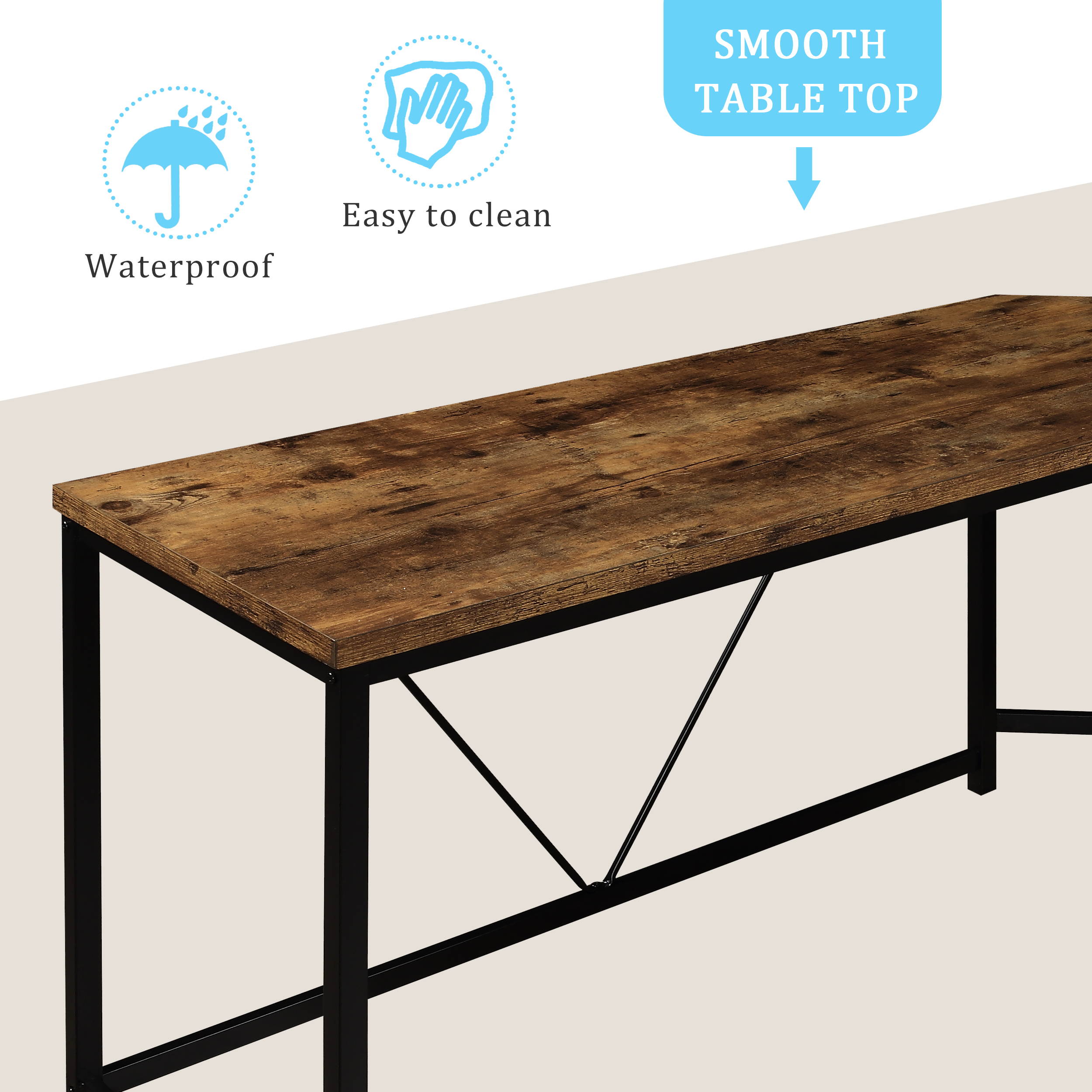 Home Office Desk L-Shaped Computer Desk Gaming Desk with 2-Tier Storage Shelves