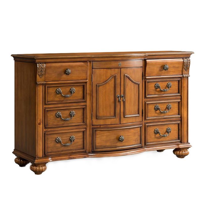 5pc King Barrow Poster Bedroom Set Oak - Picket House Furnishings