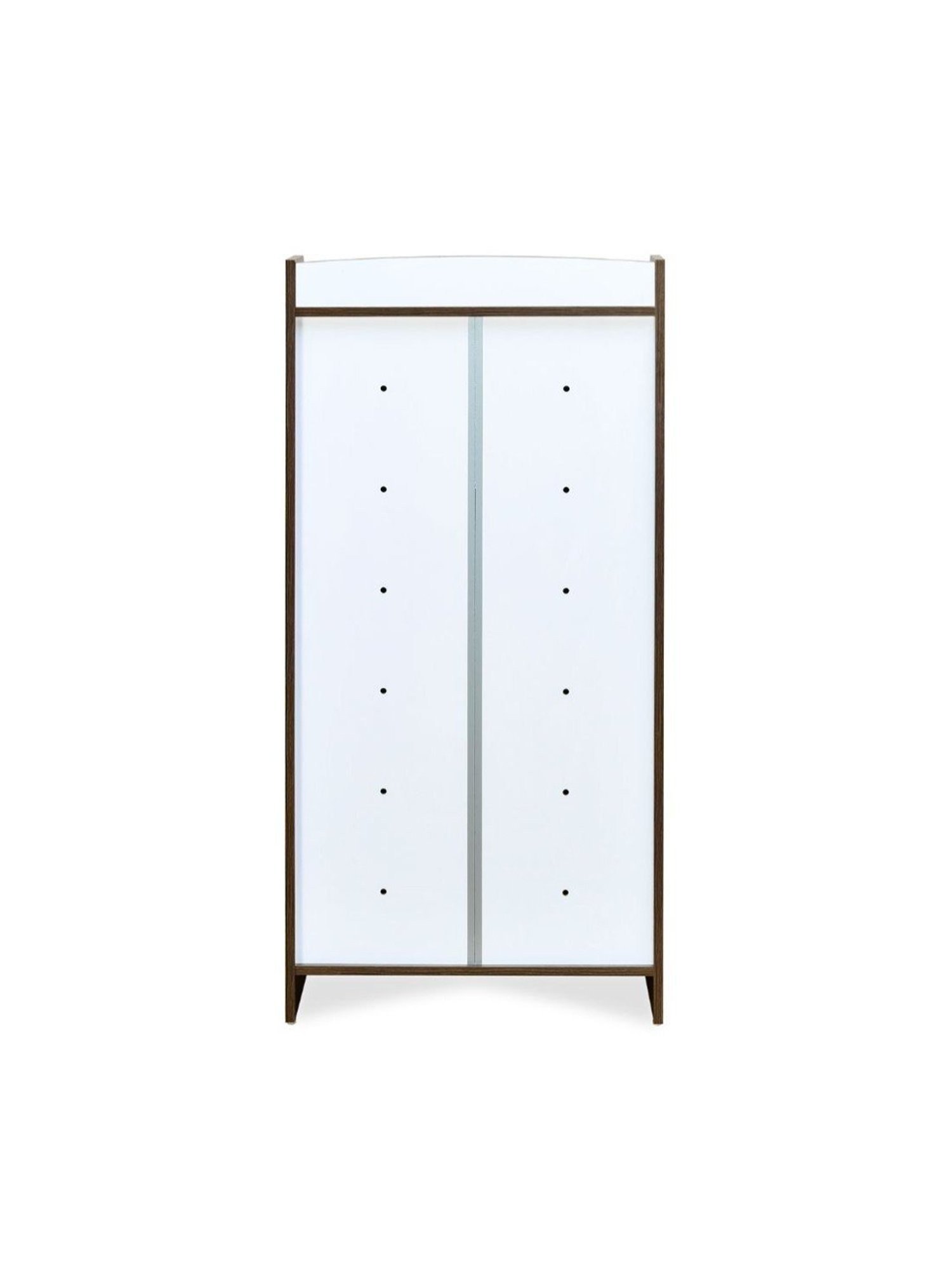 Nilkamal Claymont Walnut Brown Engineered Wood 2 Door Shoe Cabinet with 6 Shelf