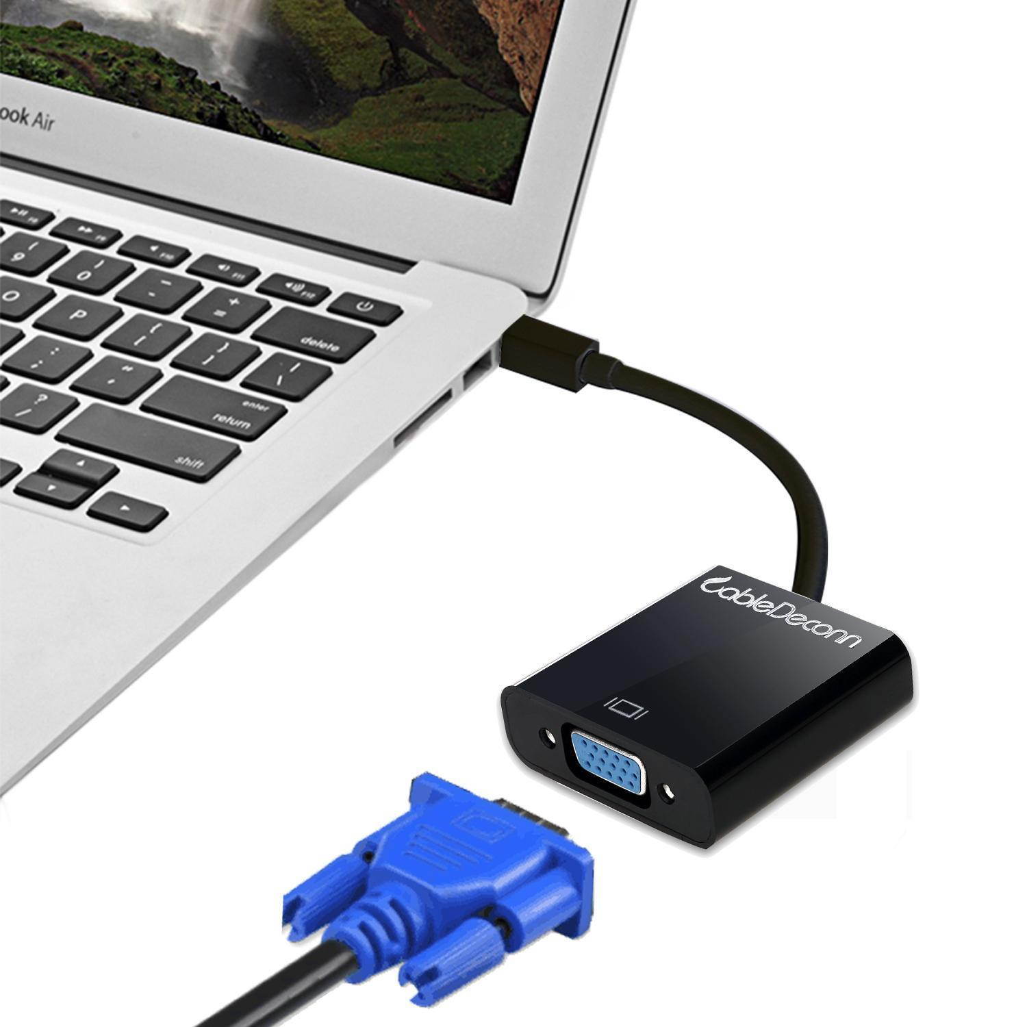 Thunderbolt Mini DisplayPort DP to VGA Female AV Adapter for Mac Macbook Pro