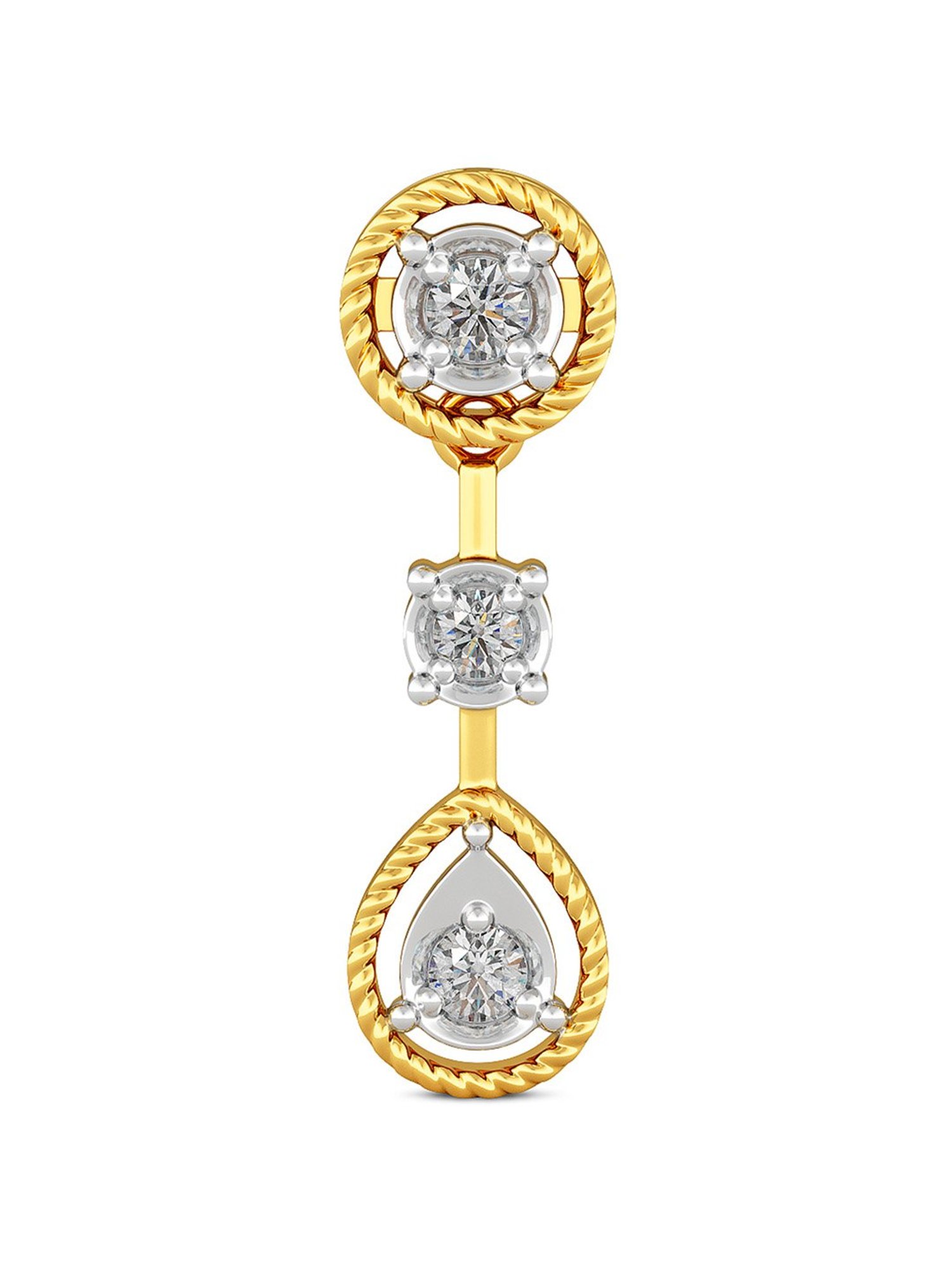 P.C. Chandra Jewellers 18 kt Gold & Diamond Earrings