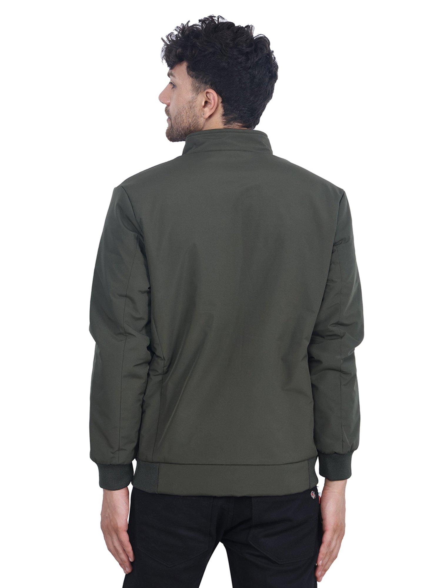 Dollar Olive Regular Fit High Neck Jacket