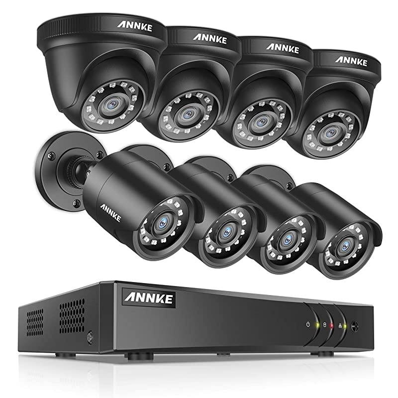 Surveillance Security Camera System 1080P Lite 8CH Video DVR Recorder with 8 20MP 1920TVL BulletDome Weatherproof CCTV Cameras NO Hard Drive