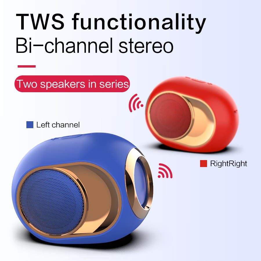 Portable Wireless Speaker Bluetooth Speaker TWS Stereo Speaker 3D Bass Speaker with Hands Free Call for for IOS Android