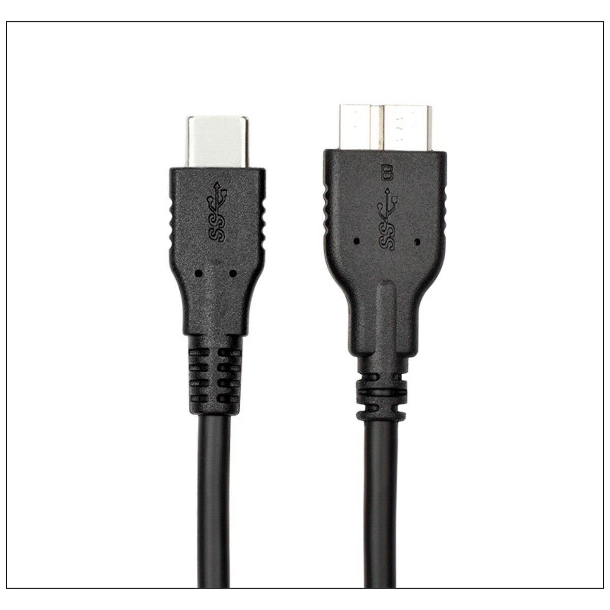 1m USB3.1 Type C to Micro B USB Data Sync Cable Cord for Type C Mobile Phone External Hard Drive Disk HDD USB-C Hard Drive Cable