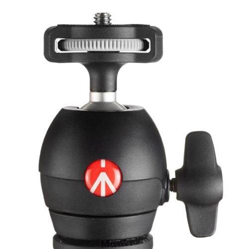 Manfrotto 4-Section Compact Light Aluminum Tripod with Built-in Ballhead, Red