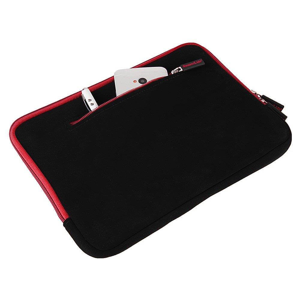 Fashion Tablet Sleeve Pouch Carrying Case Cover 7" to 8" for iPad Mini 4 / Archos Diamond Tab/Asus Zenpad 8" / Ematic 7.9 / HP Pro Slate 8 / Samsung Galaxy Tab S2 / Galaxy Tab A (Black/Red)
