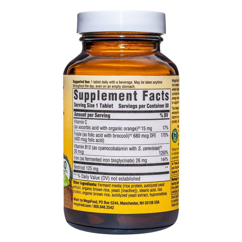 MegaFood Blood Builder Vegan Tablets - 30ct