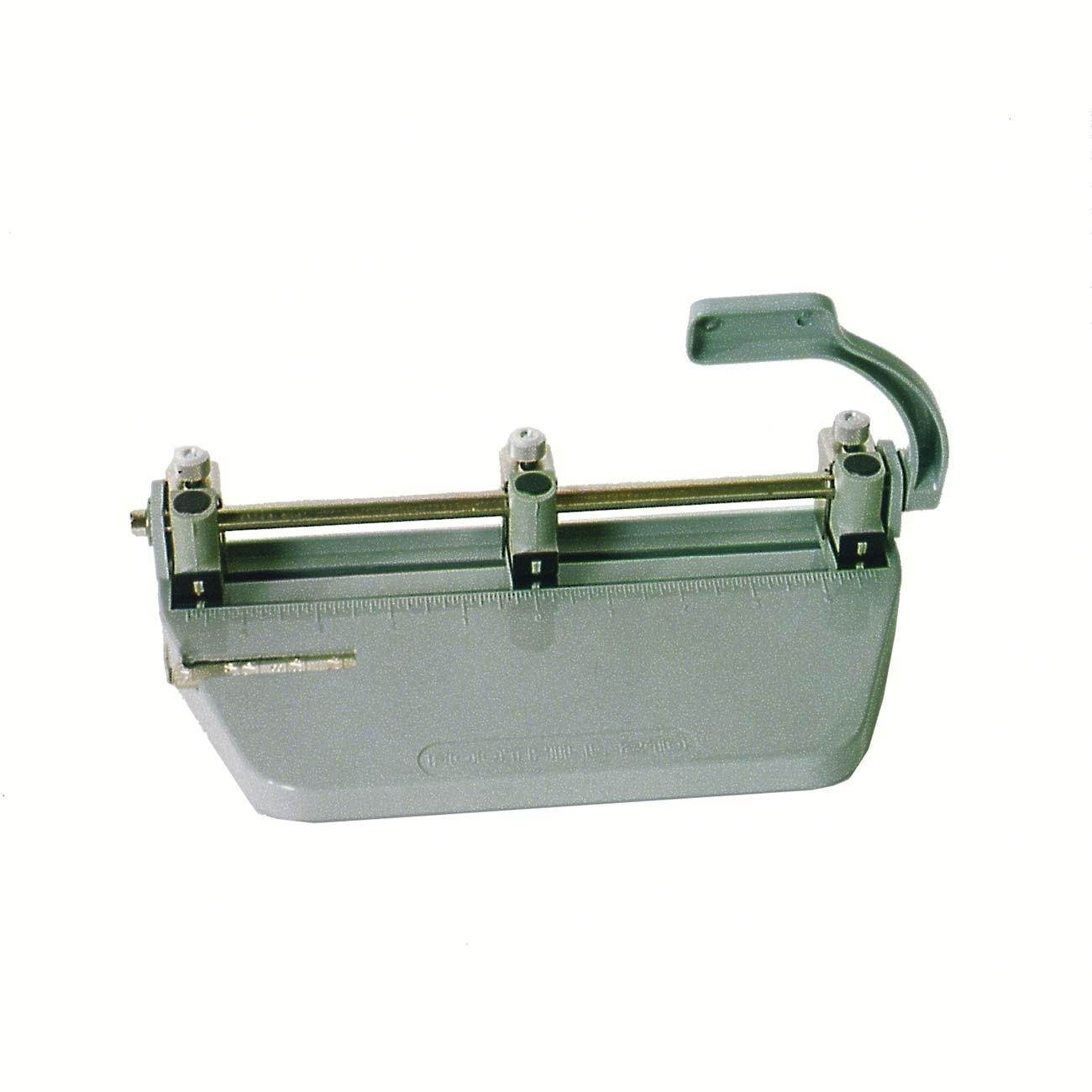Adjustable 3-Hole Punch 1/4" Hole 25-Sheet Cap Gray